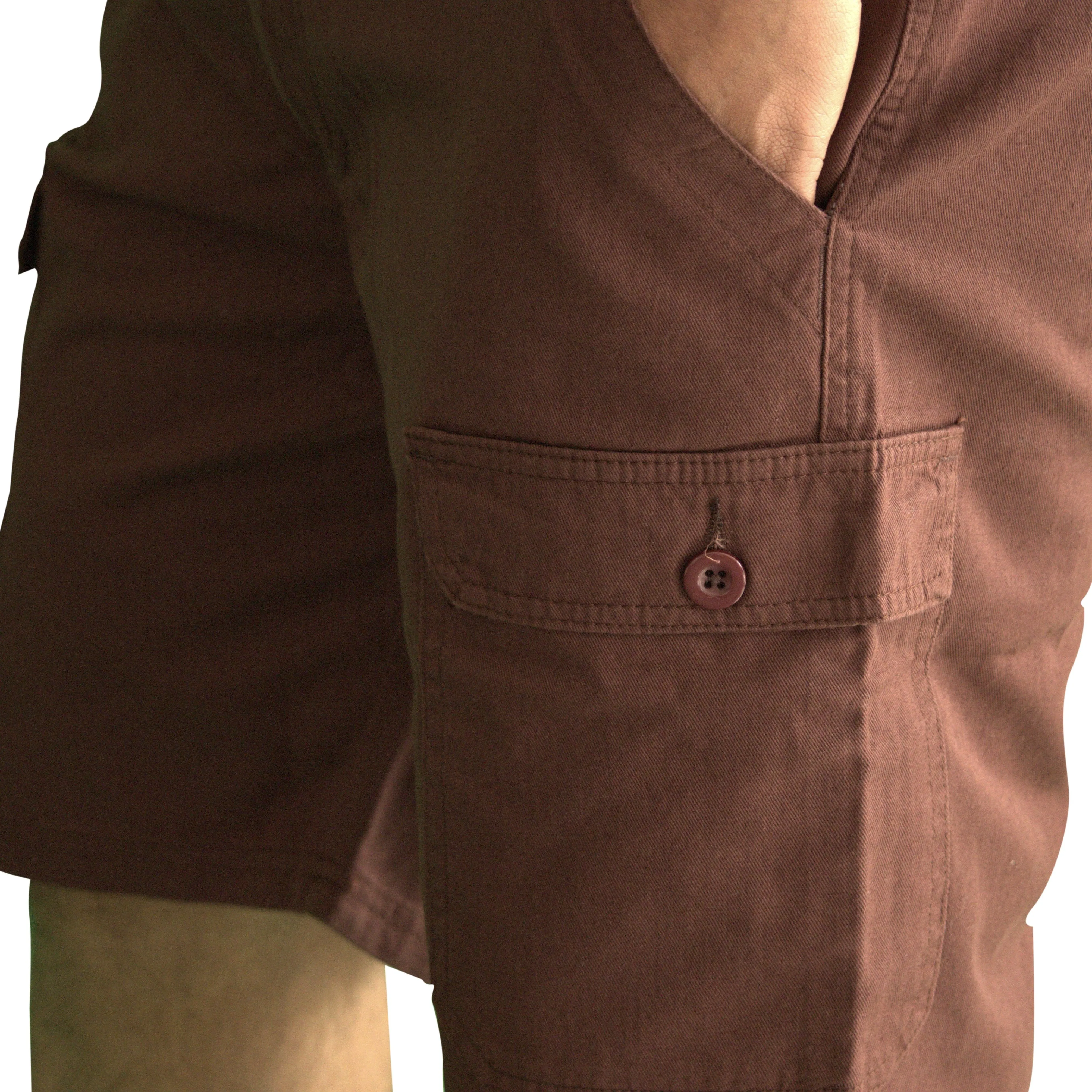 Men's Classic Cargo Short Pants (Brown)