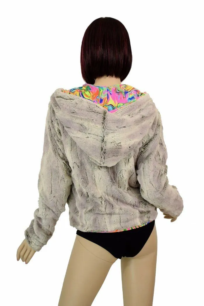 Minky Faux Fur Short Jacket