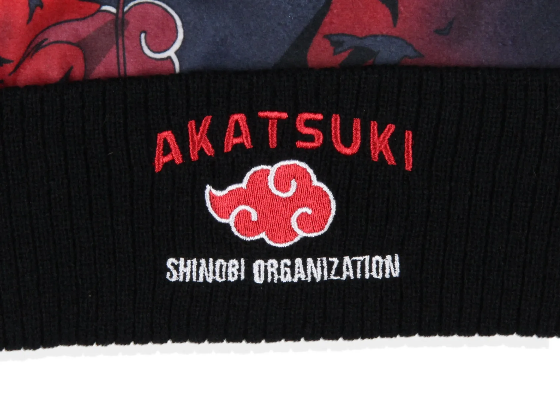 Naruto Shippuden Itachi Akatsuki Shinobi Organization Cuffed Pom Beanie Hat