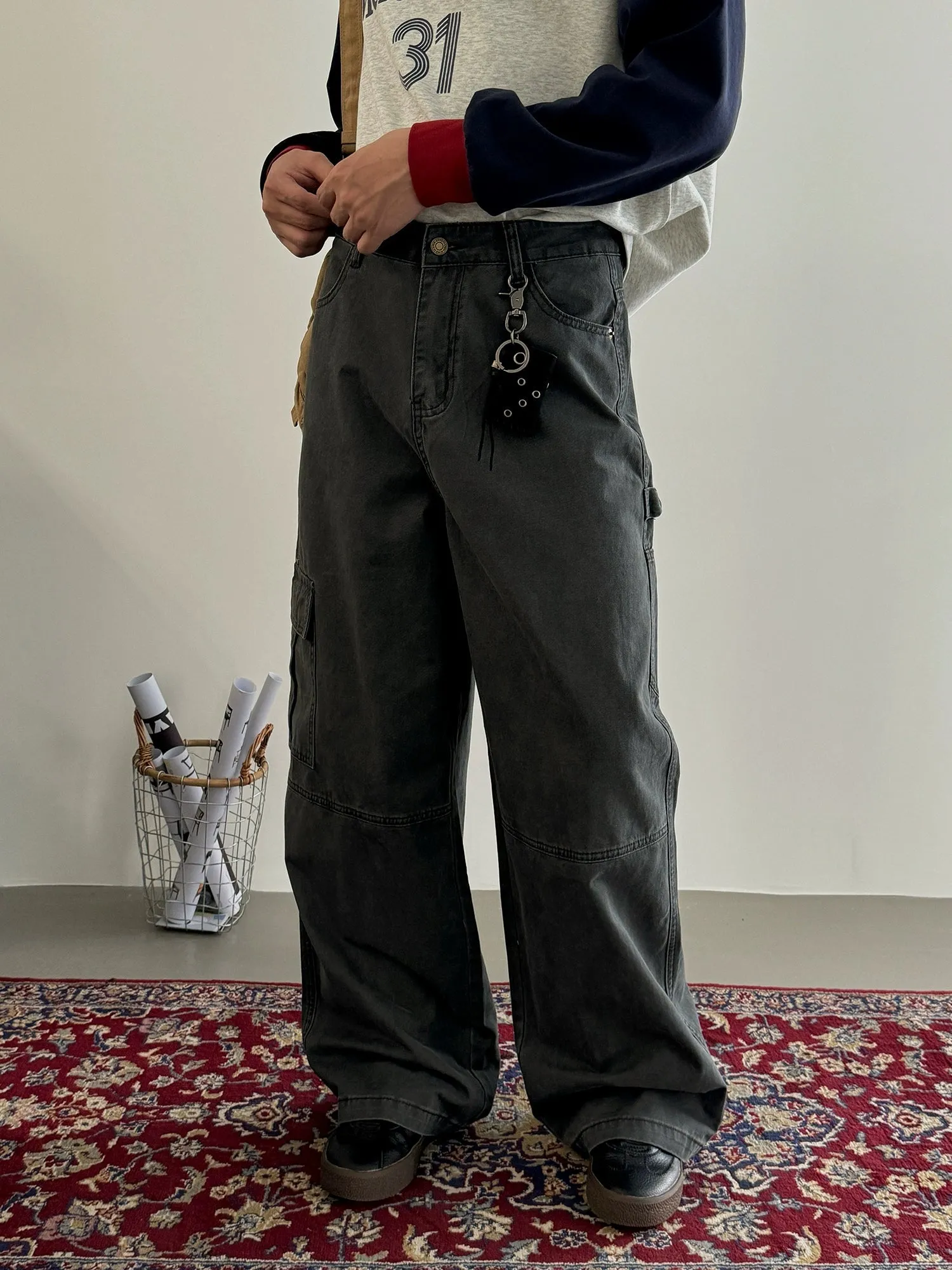 Nine Asymmetric Pocket Cargo Pants