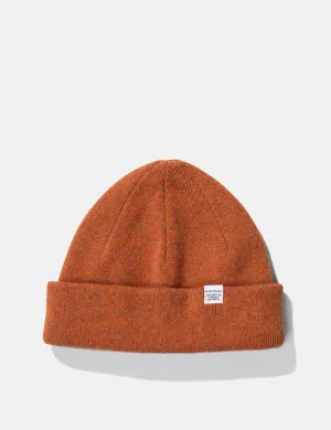 Norse Projects Light Wool Beanie Hat - Cadmium Orange