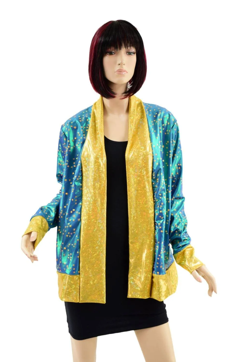 Not A Cardigan in Stardust with Gold Kaleidoscope Trim