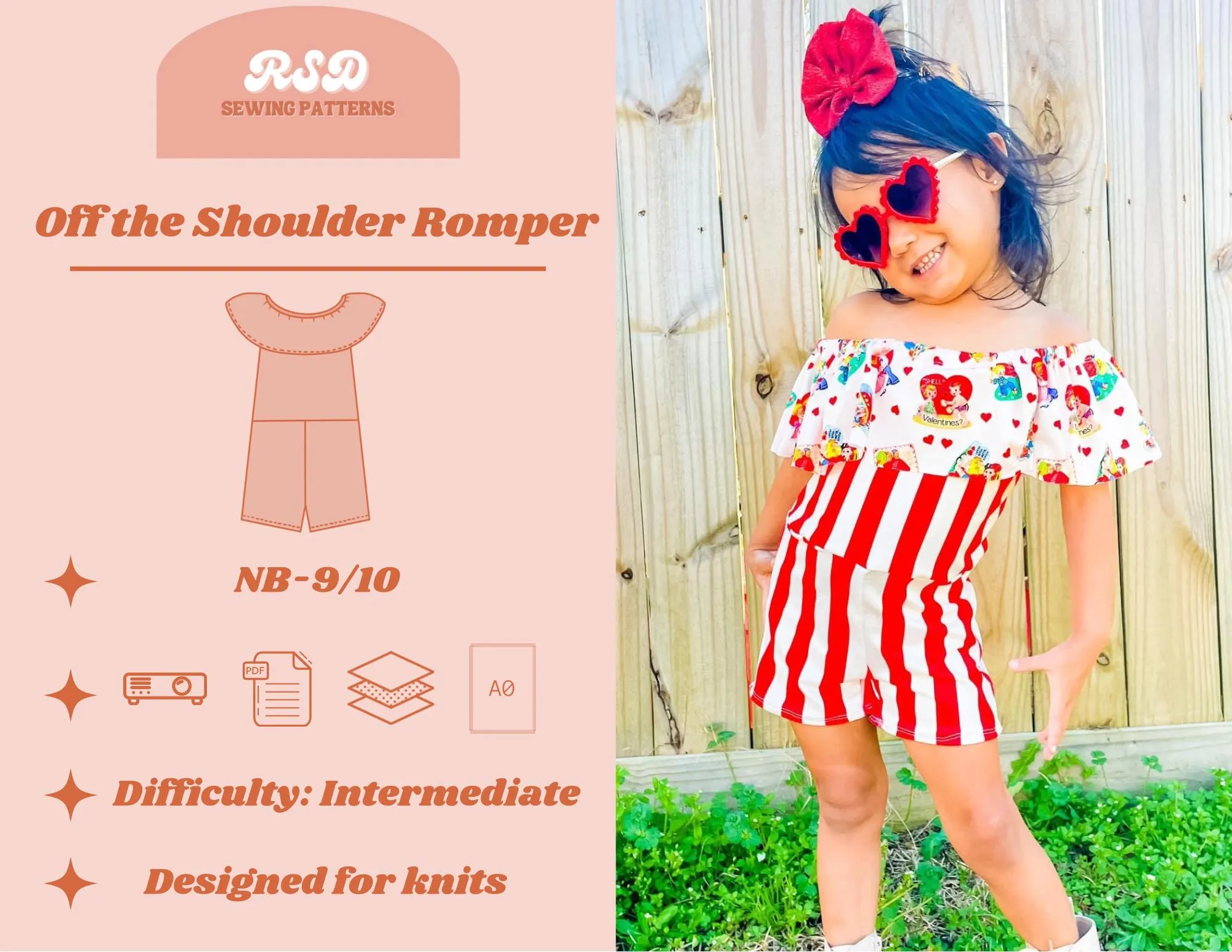 Off Shoulder Romper PDF