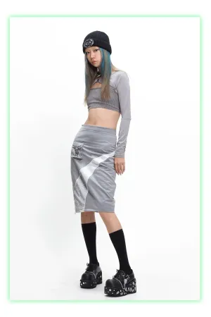 OFFWORLD OFFICER patchwork skirt