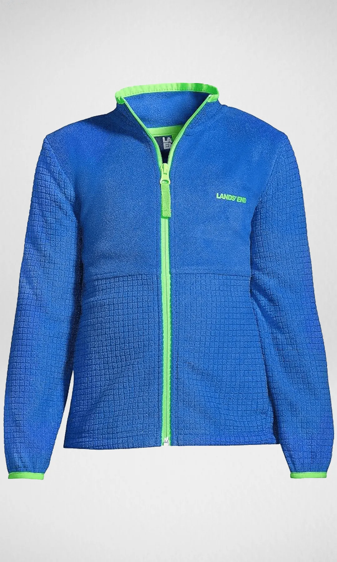 (ORIGINAL) Lands End Fleece jacket (MEN) classic cobalt