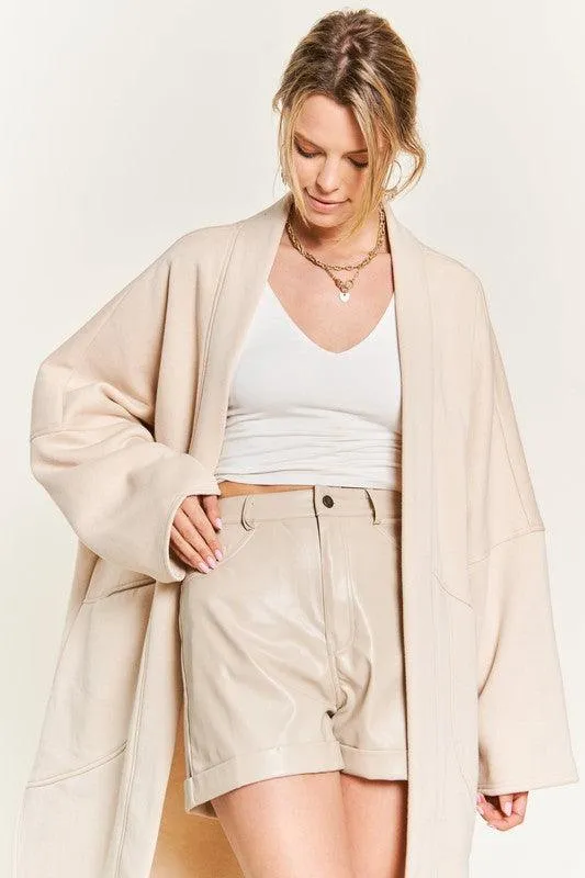 Oversized Open Knit Cardigan