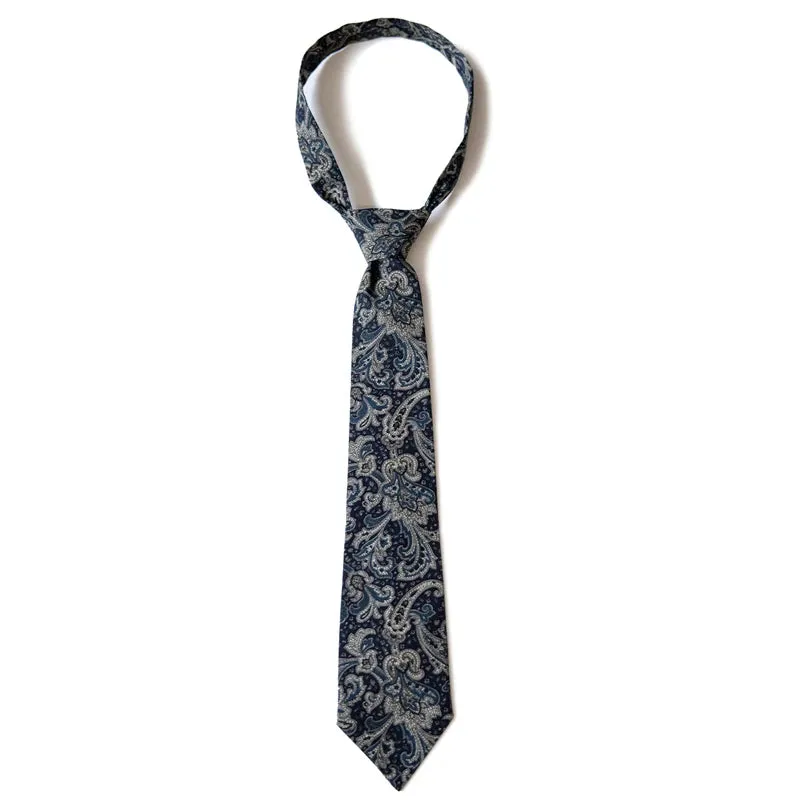 Paisley Pattern Tie Vintage Men Dress Shirt Necktie