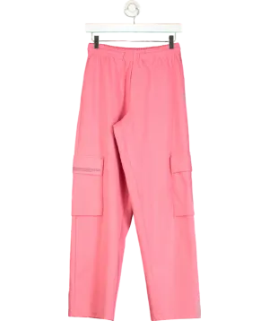 PANGAIA Pink Recycled Cotton Jersey Cargo Pants UK XXS