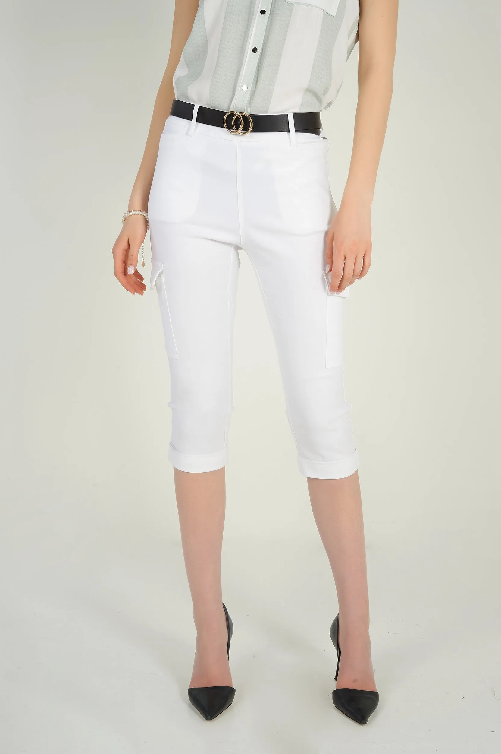 Pantalon capri cargo - GINGER-X1 - (R-B6)