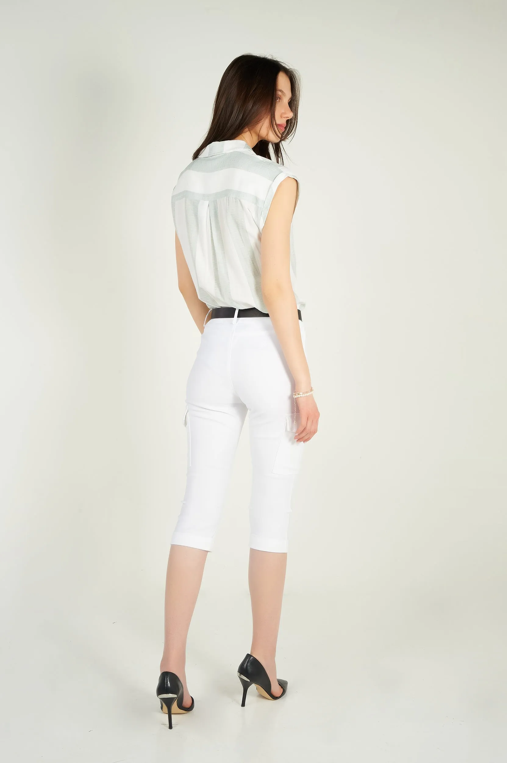 Pantalon capri cargo - GINGER-X1 - (R-B6)