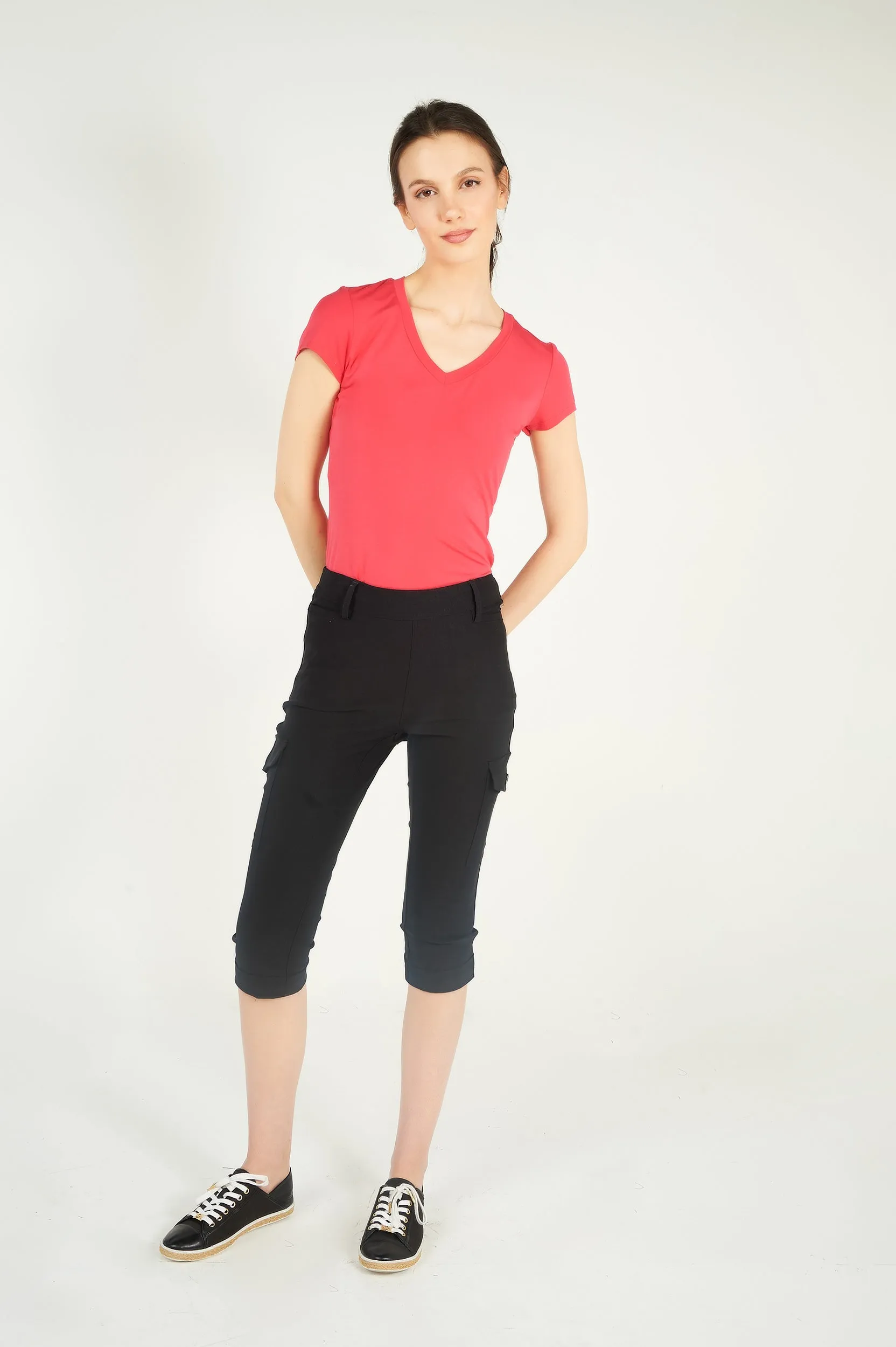 Pantalon capri cargo - GINGER-X1 - (R-B6)