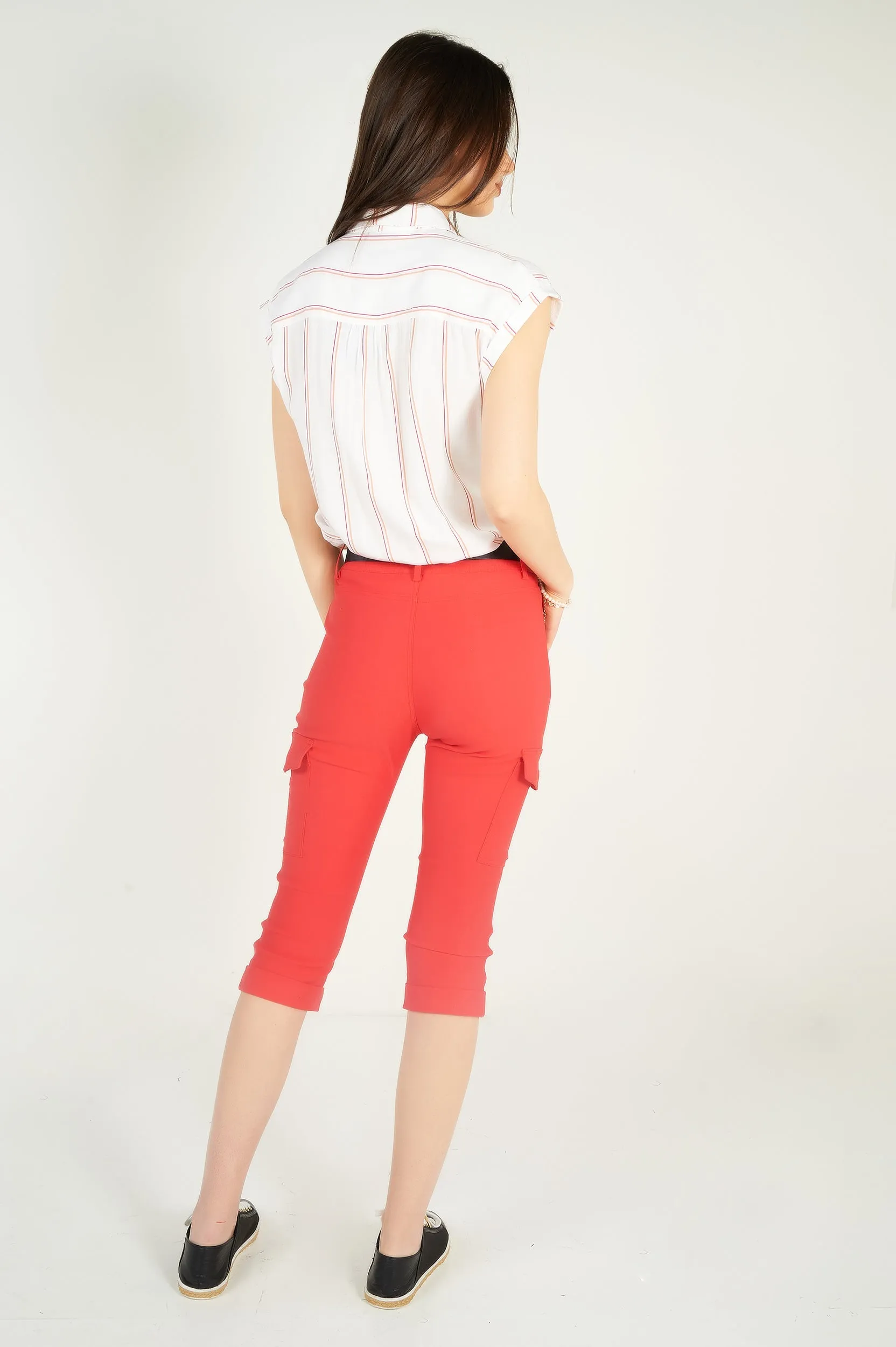 Pantalon capri cargo - GINGER-X1 - (R-B6)