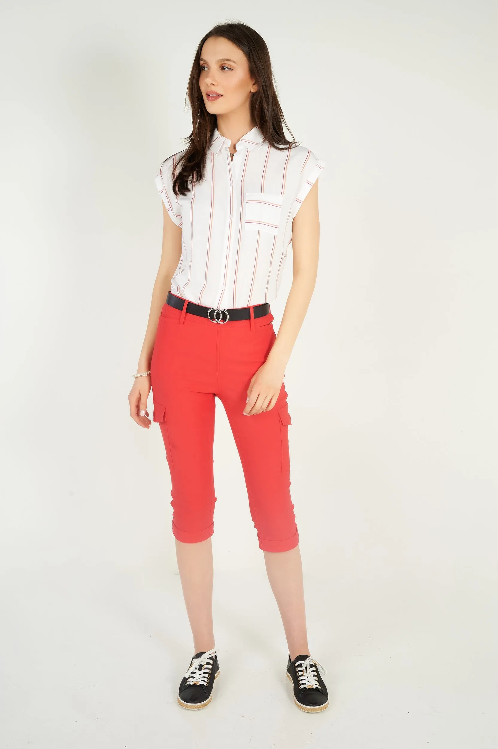 Pantalon capri cargo - GINGER-X1 - (R-B6)