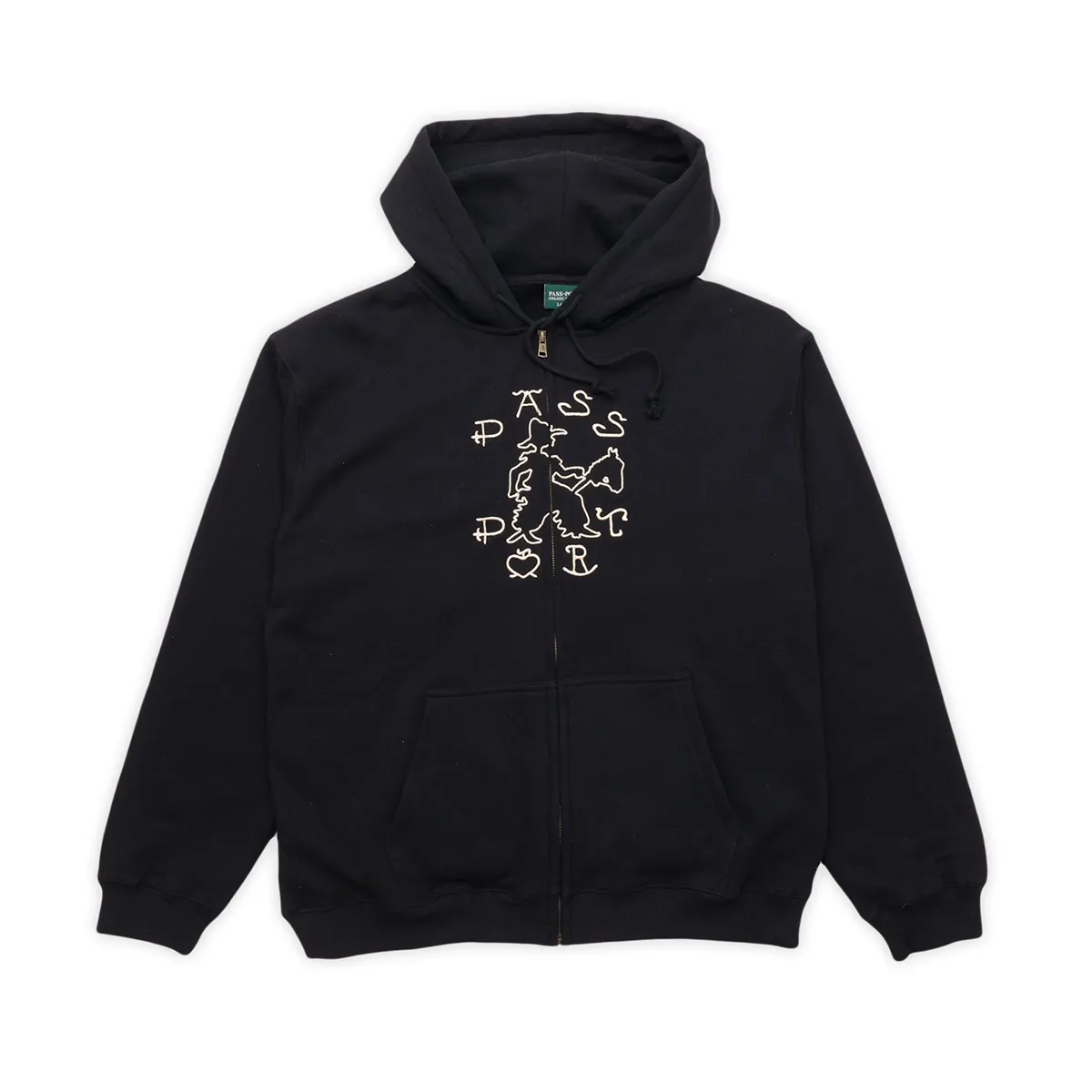 Passport Cowpoke Organic Fleece Zip Hoodie - Black