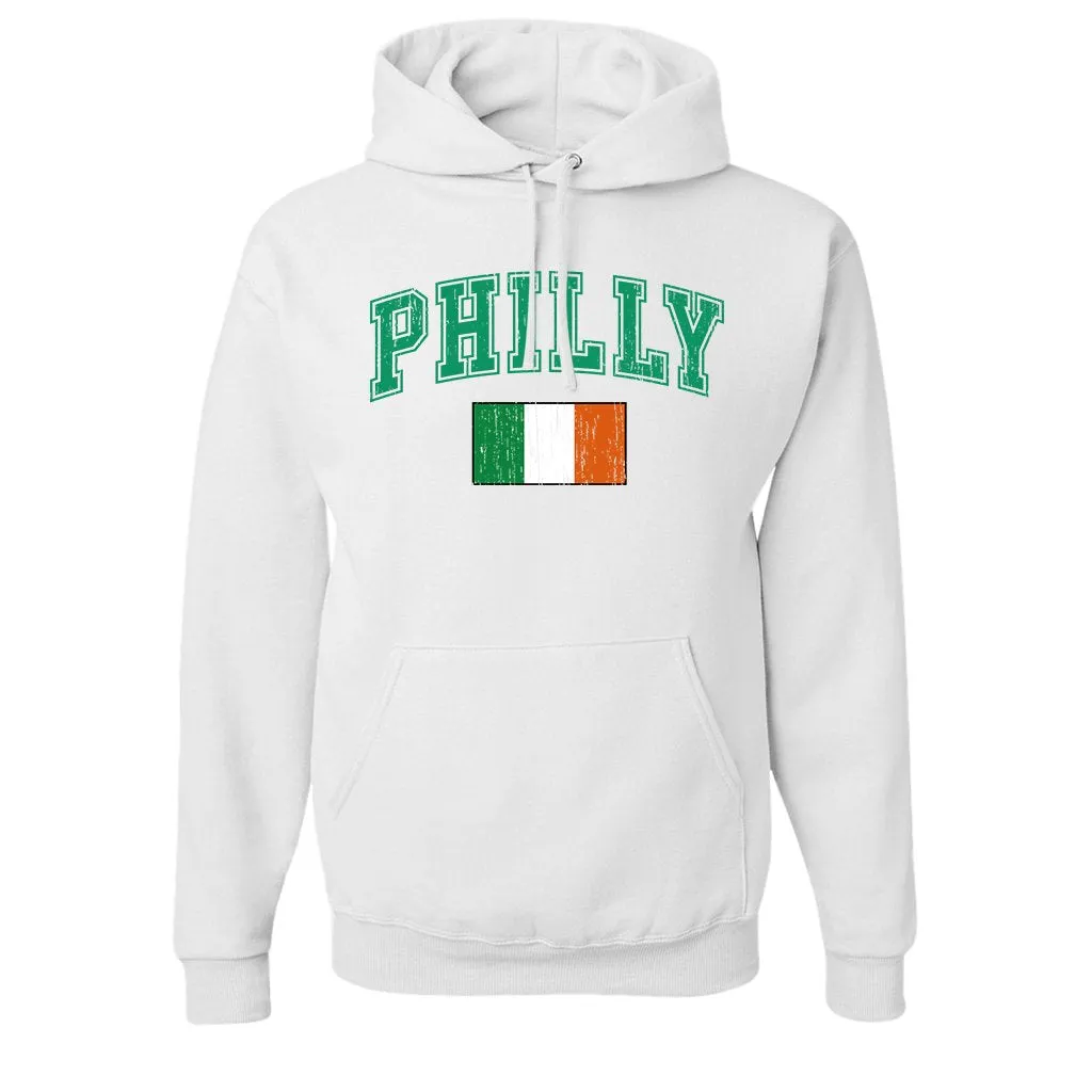 Philly Irish Flag Pullover Hoodie | Philly Irish Flag White Pull Over Hoodie