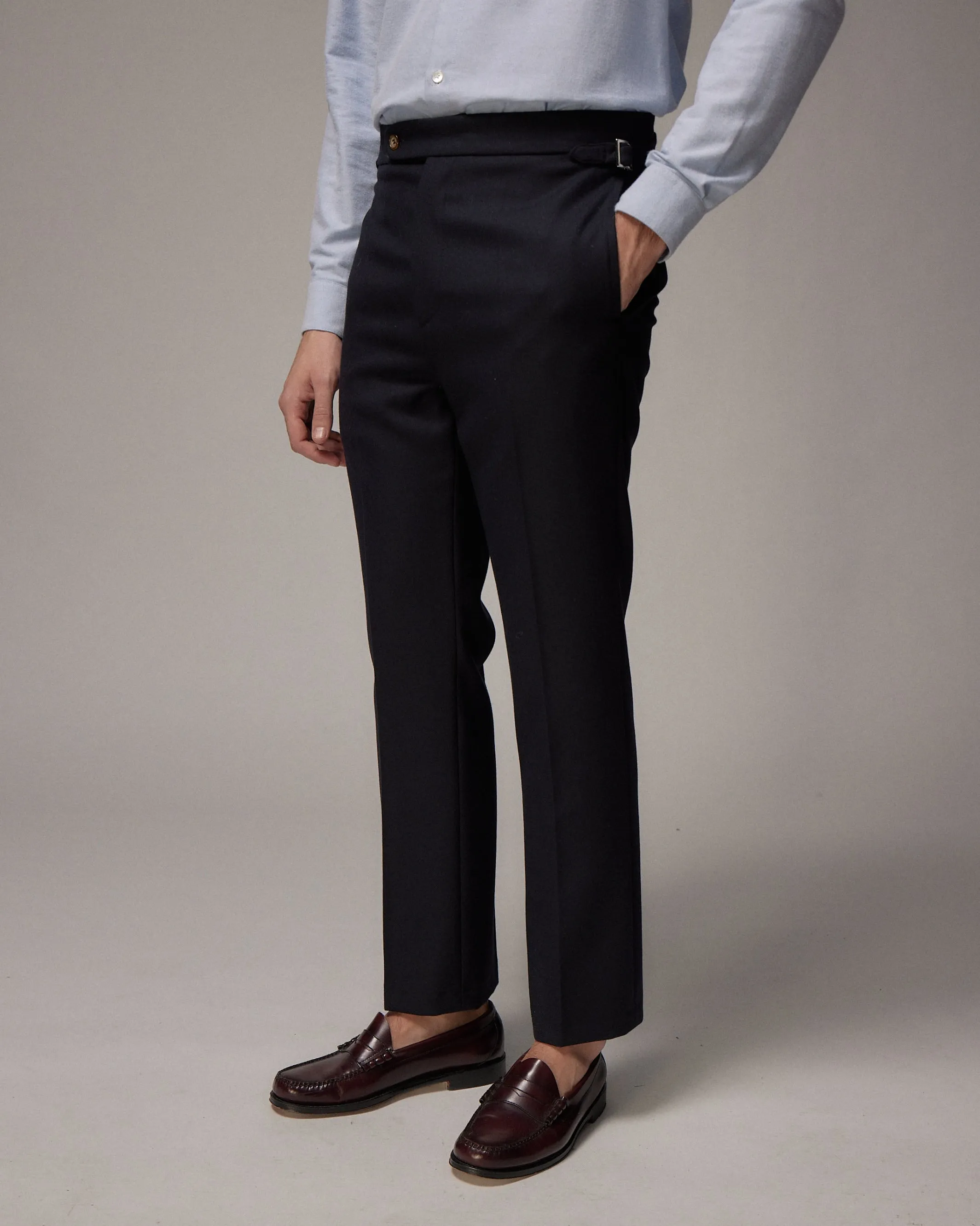 Pieric - Navy - Wool Twill