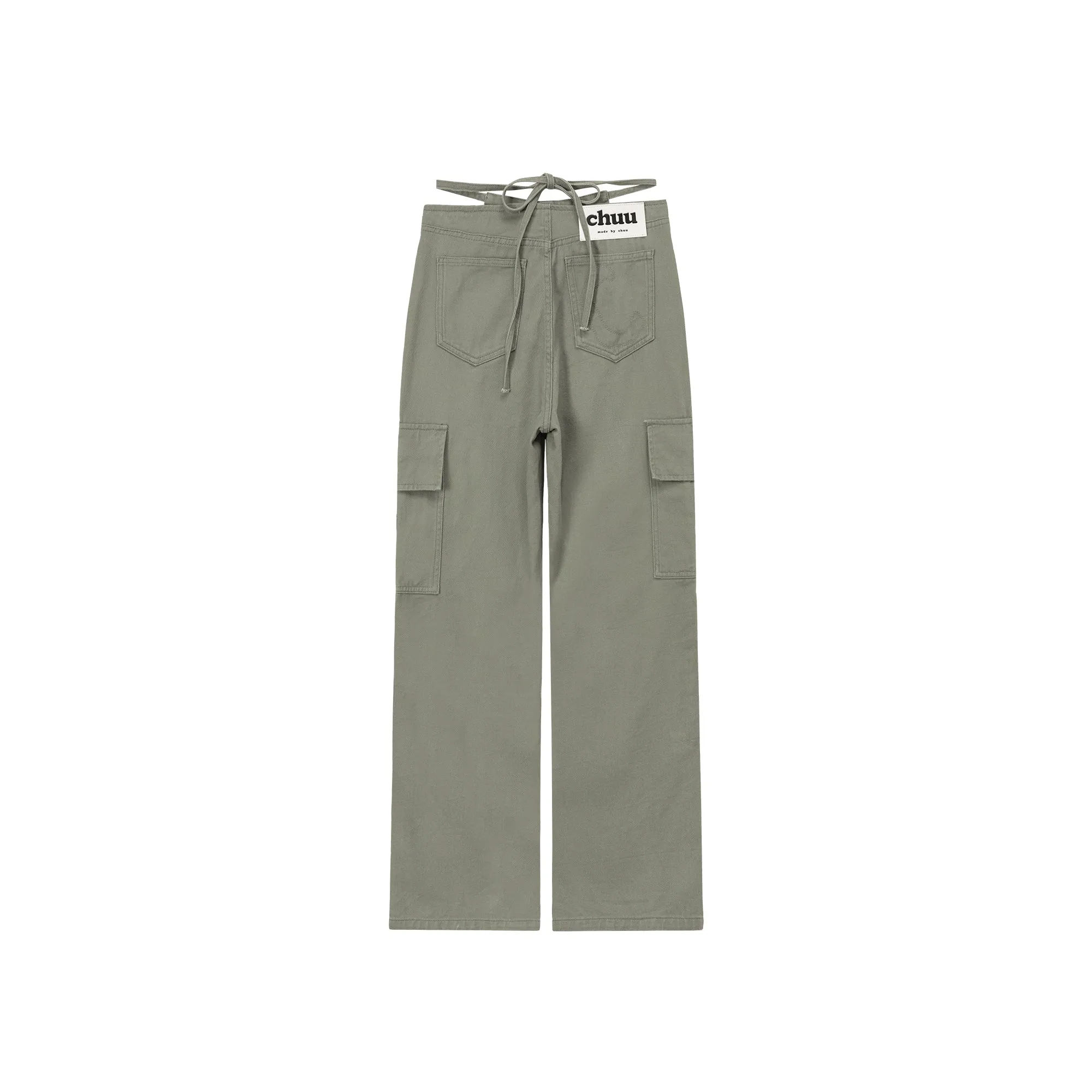 Pocket Straps Cargo Wide Pants