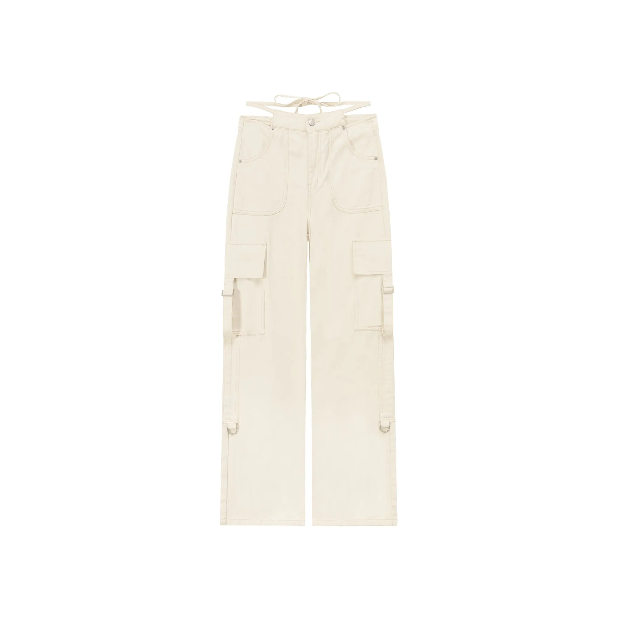 Pocket Straps Cargo Wide Pants