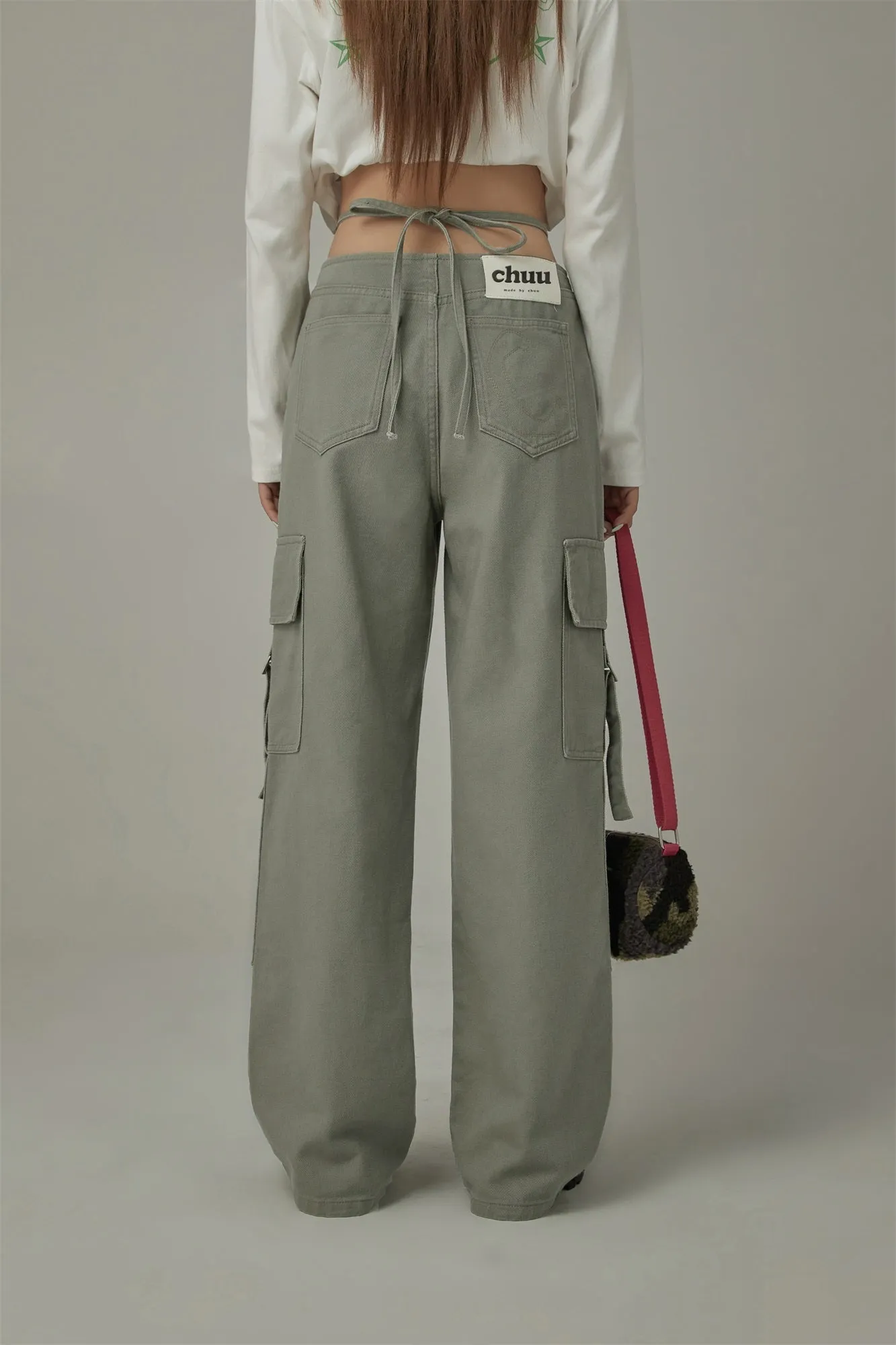 Pocket Straps Cargo Wide Pants