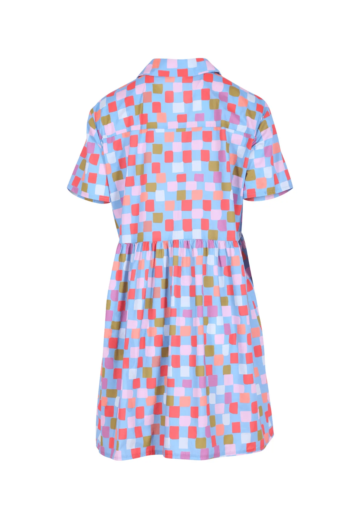 Pompidou Villa Dress Pool Blue in Cotton