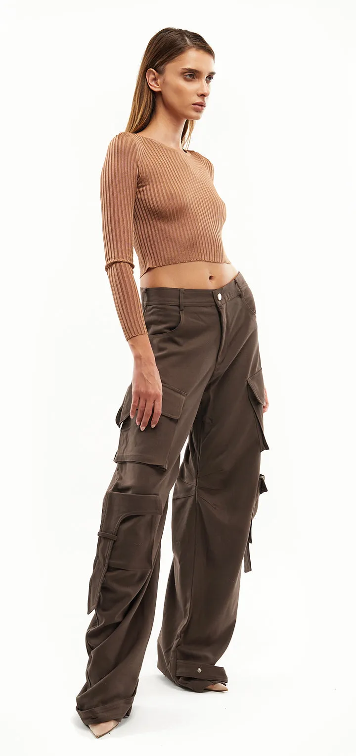 Rae Cargo Pants - Brown