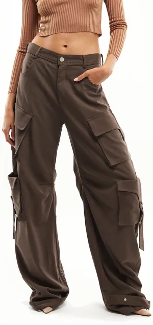 Rae Cargo Pants - Brown