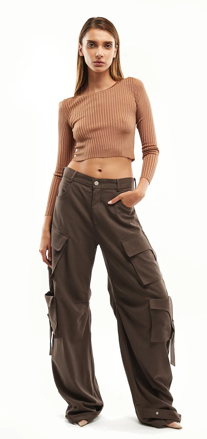 Rae Cargo Pants - Brown