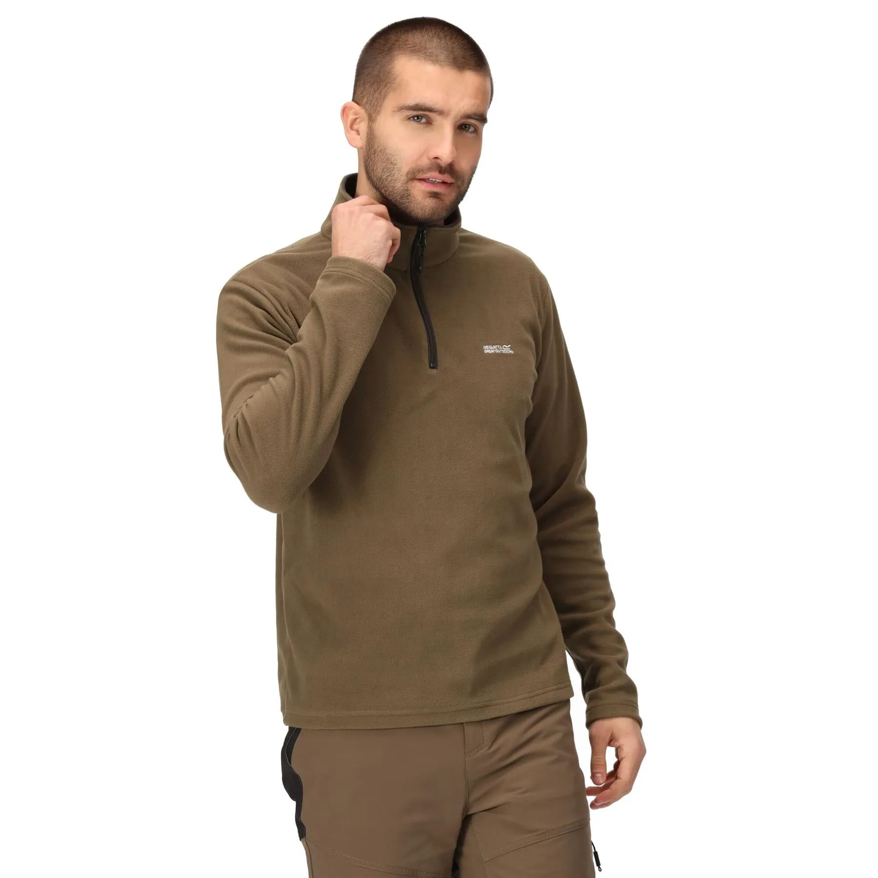 Regatta Mens Thompson Half Zip Light Micro Fleece | Dark Colours