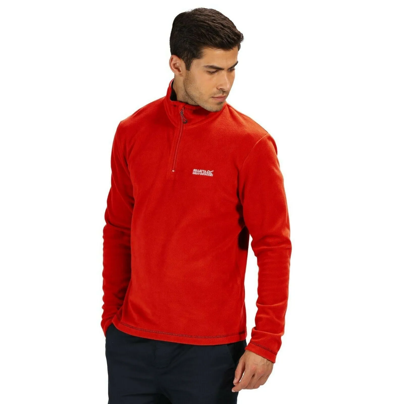 Regatta Mens Thompson Half Zip Light Micro Fleece | Dark Colours