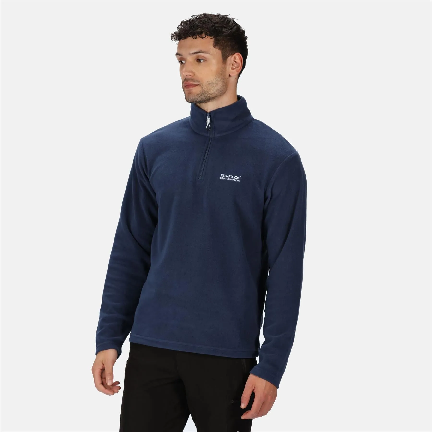 Regatta Mens Thompson Half Zip Light Micro Fleece | Dark Colours