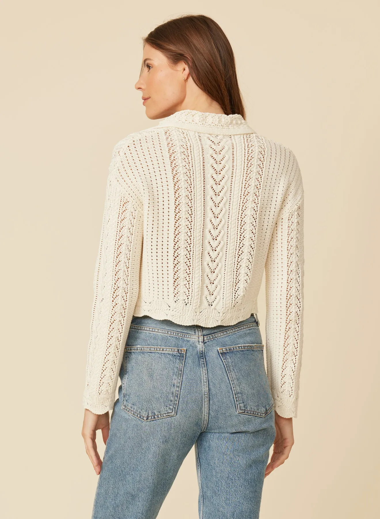 Resse Crochet Jacket - White