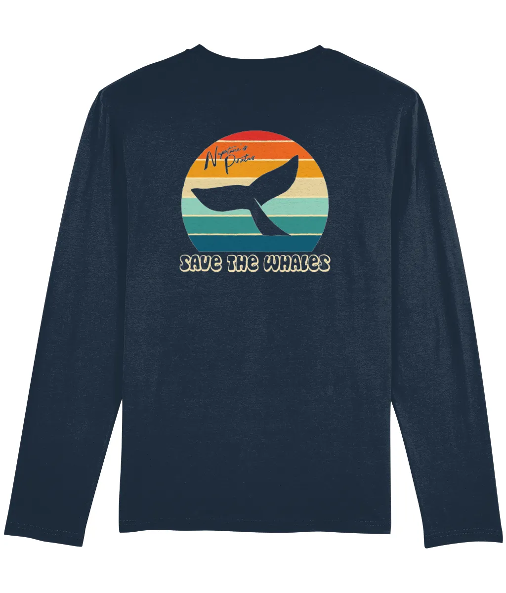 Retro 'Save The Whales' Unisex Long Sleeve T-Shirt