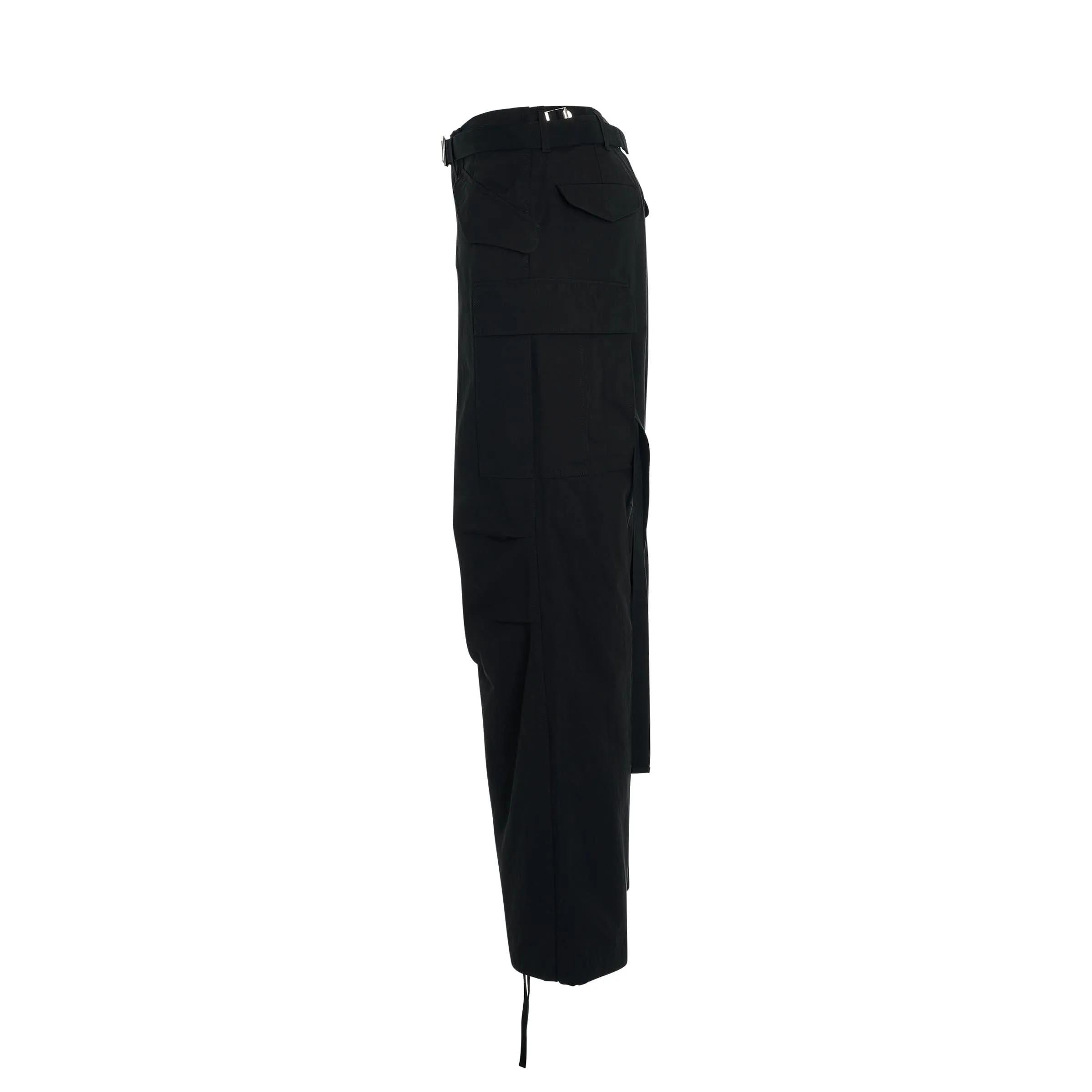 Rip Stop Cargo Pants in Black