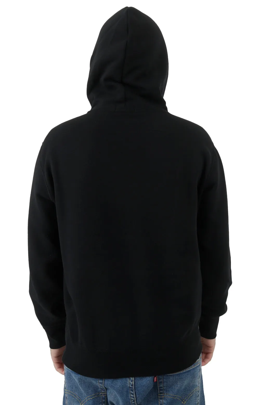 RL Fleece Logo Pullover Hoodie - Classic Black with Vibrant Lettering