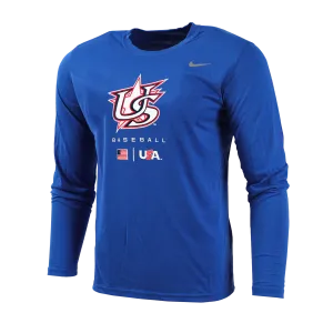 Royal Blue Essential Logo Long Sleeve Legend Tee