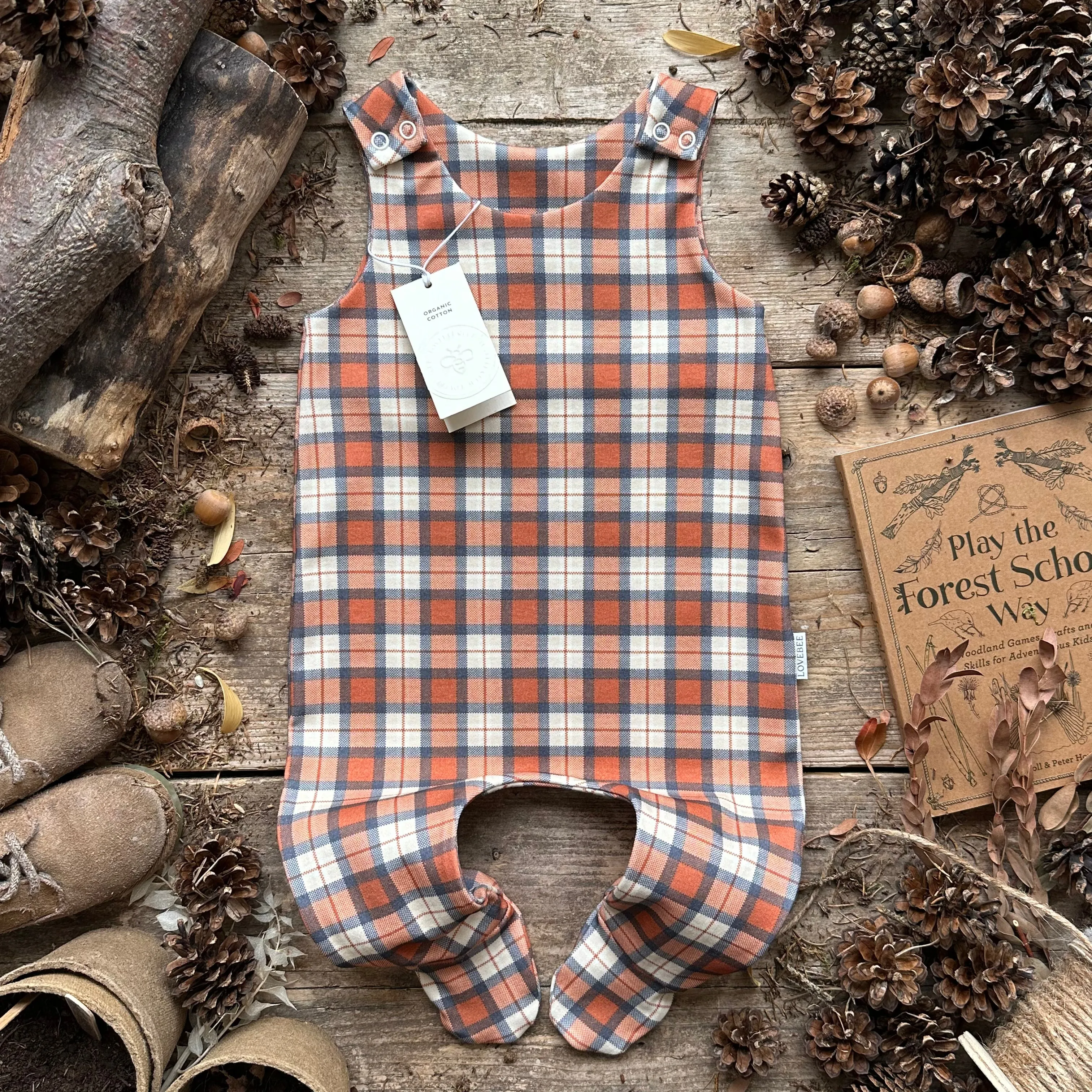 Rustic Plaid Footed Romper | Ready To Post