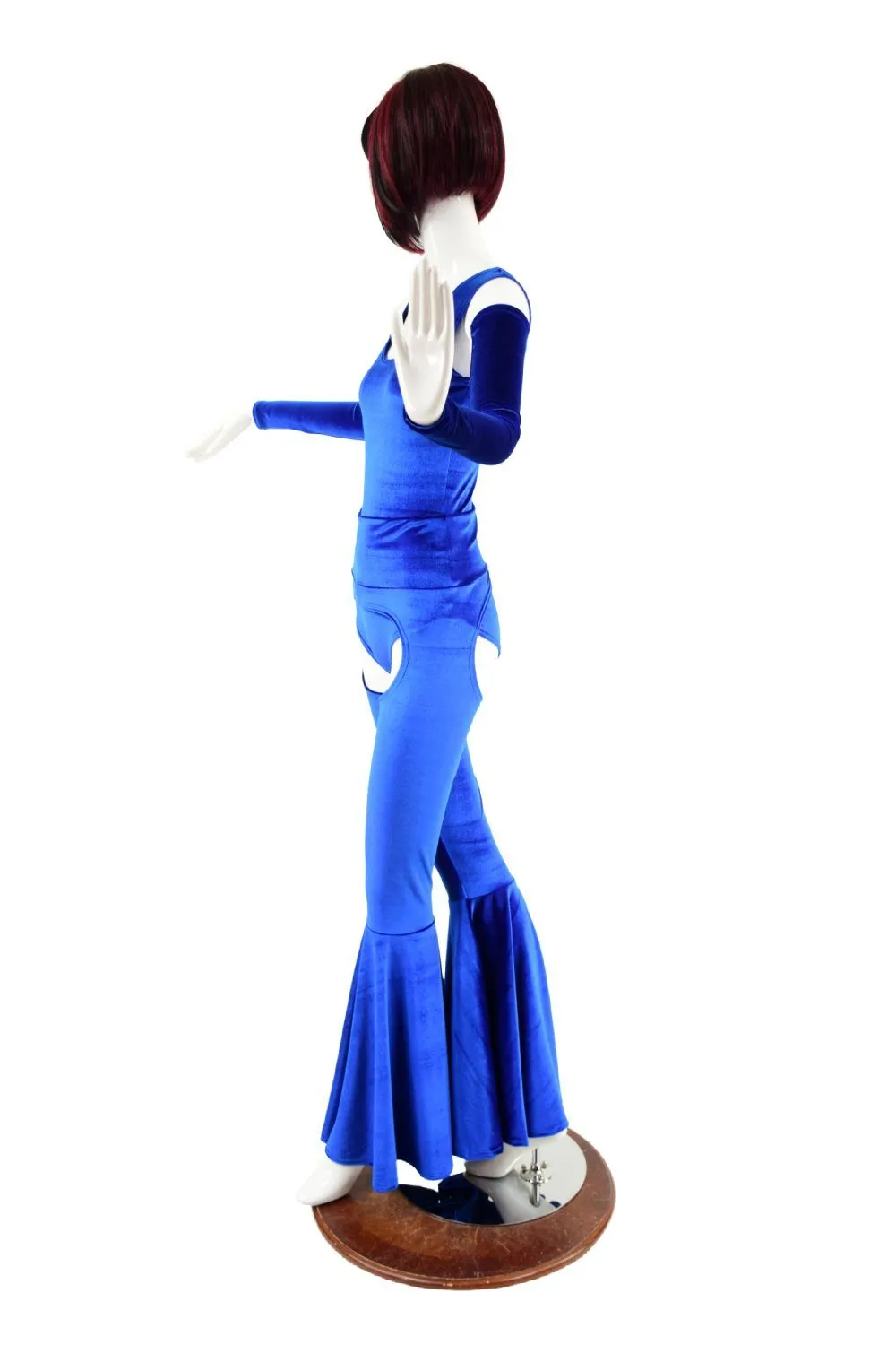 Sapphire Blue Velvet Chaps Outfit