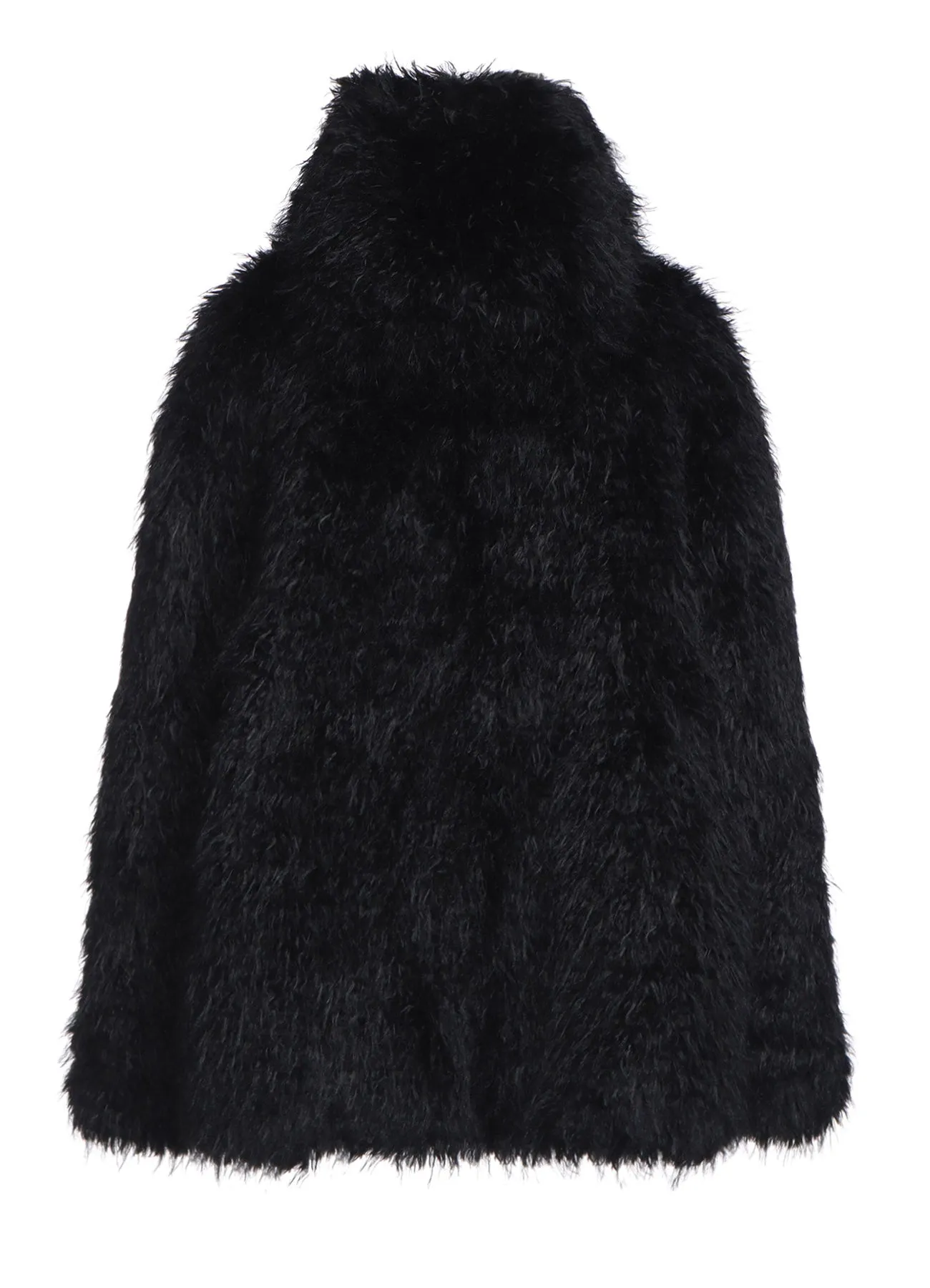 SHAGGY FUR HOODED COAT