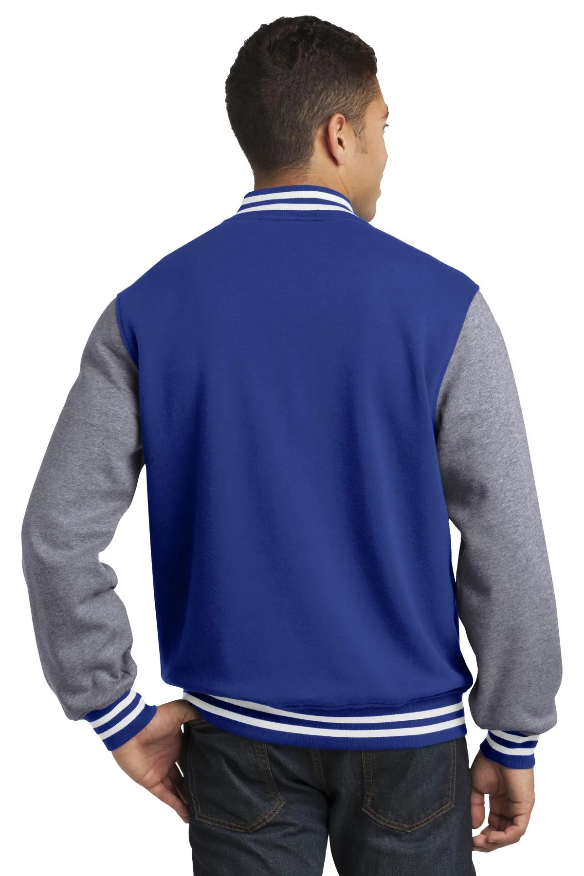 Sport-Tek Fleece Letterman Jacket. ST270