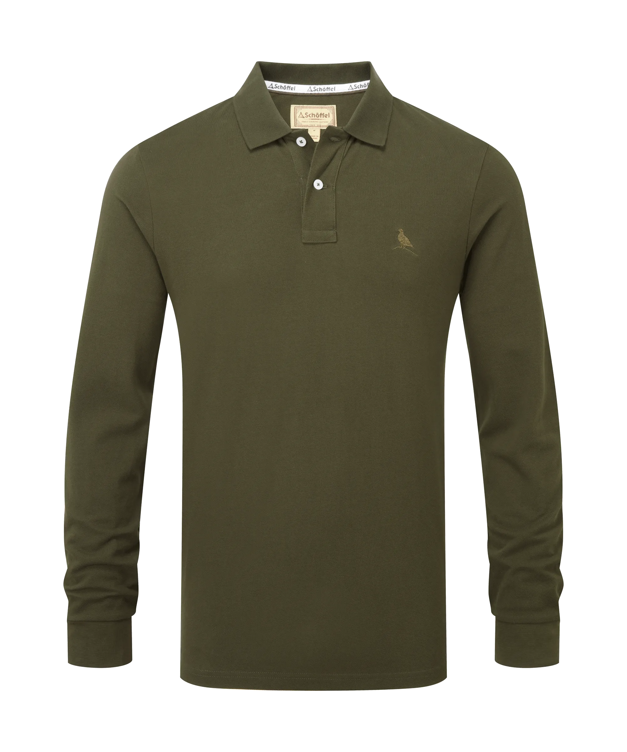 St Ives Long Sleeve Polo Shirt - Forest