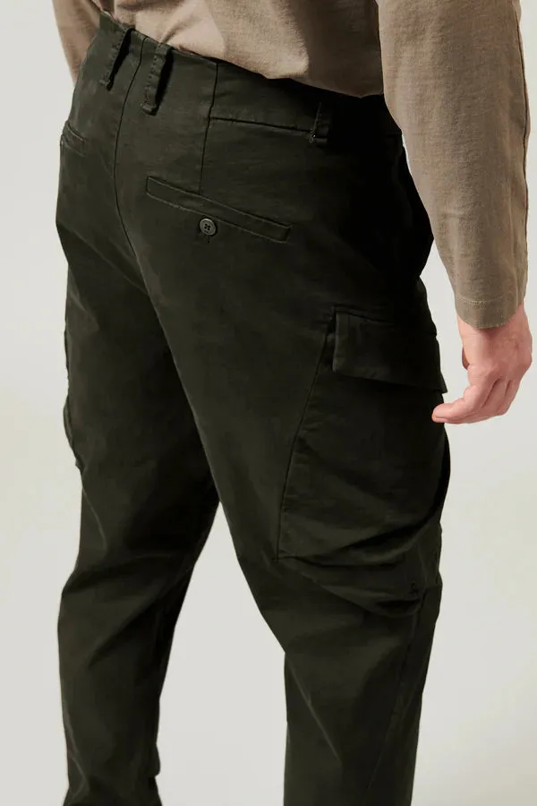 Stretch cargo regular-fit pant - Musk