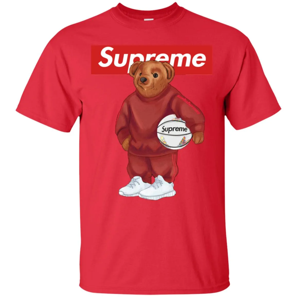 Supreme Bear Sport T-shirt Men Cotton T-Shirt