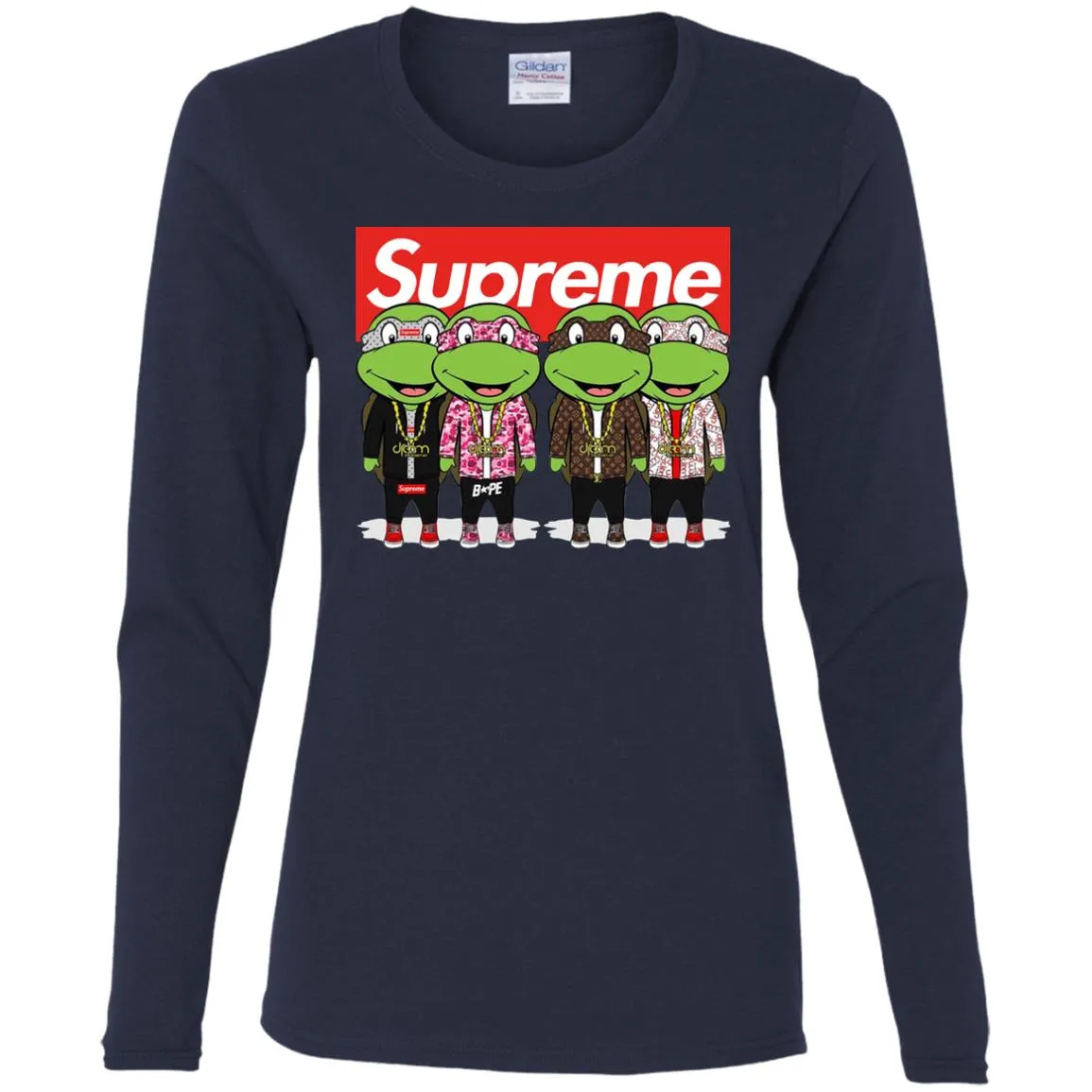 Supreme Turtle T-shirt Women Long Sleeve Shirt