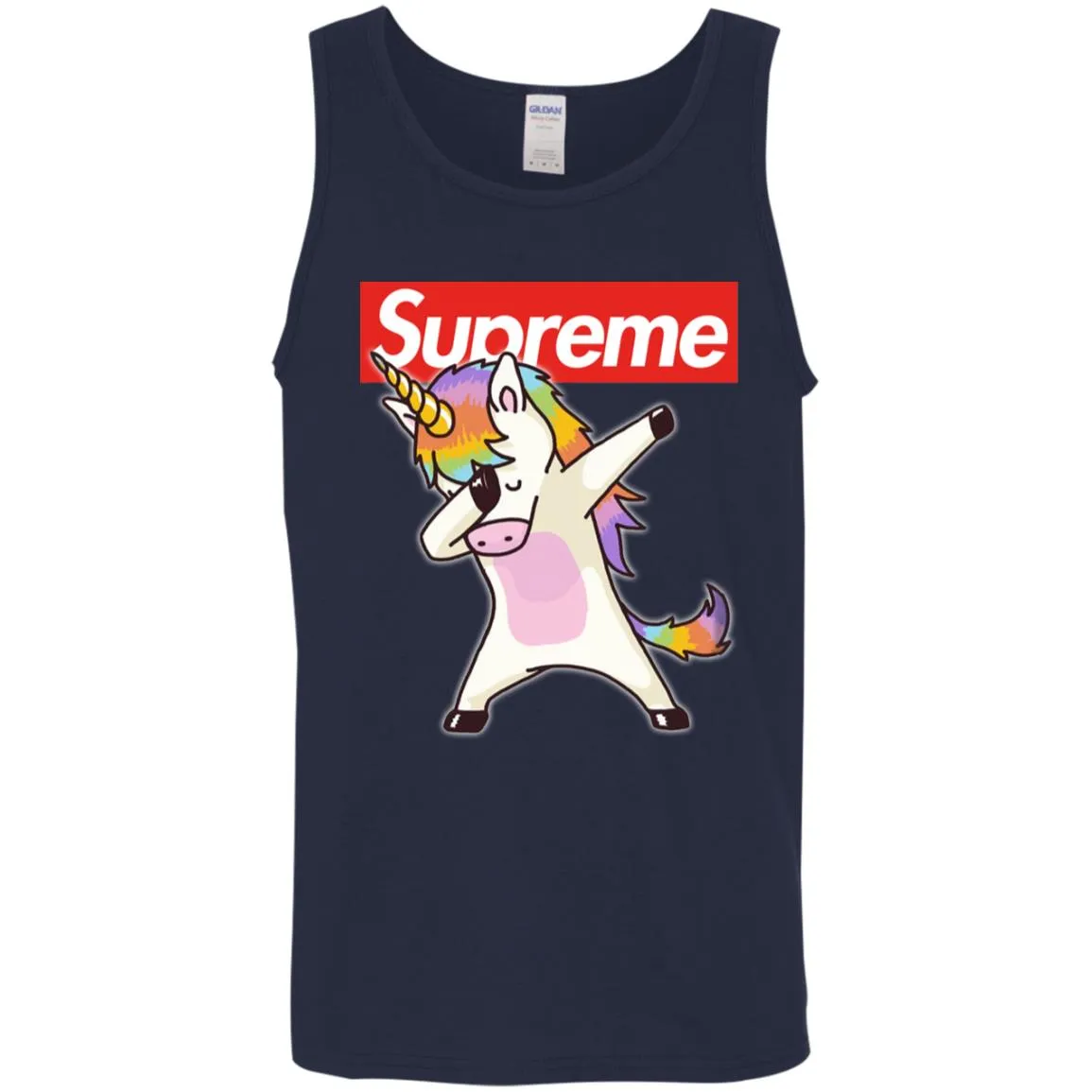 Supreme Unicorn T-shirt Dance Dabbing Unicorn Men Cotton Tank