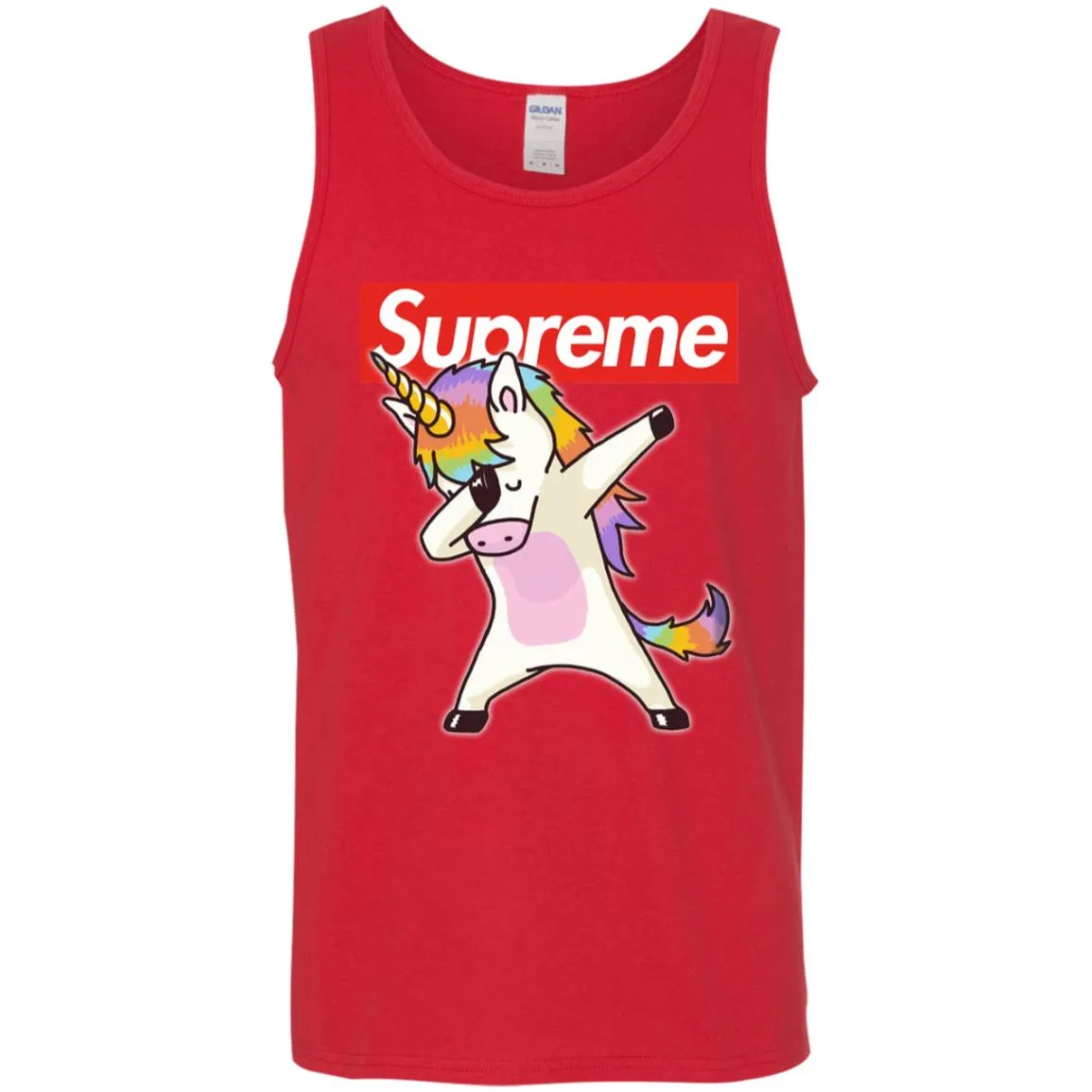 Supreme Unicorn T-shirt Dance Dabbing Unicorn Men Cotton Tank