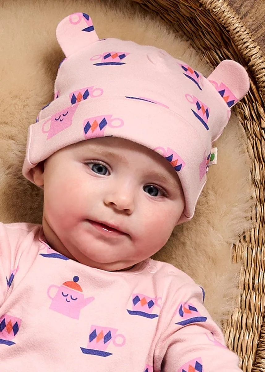 Tea Time Baby Beanie with bear ears