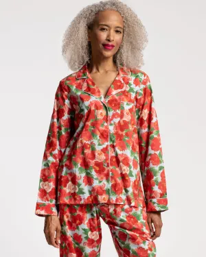 Teddy Pajama Top Peony