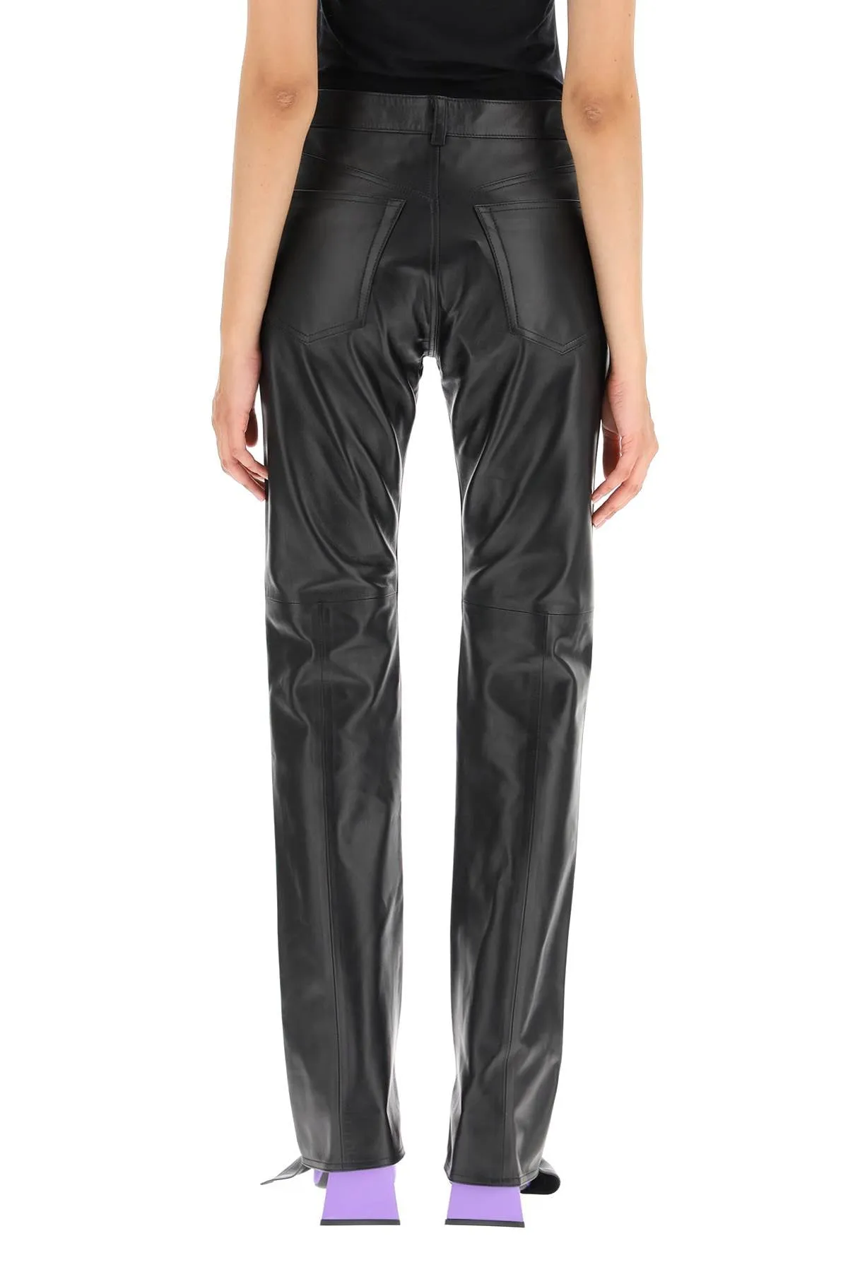 The attico leather pants