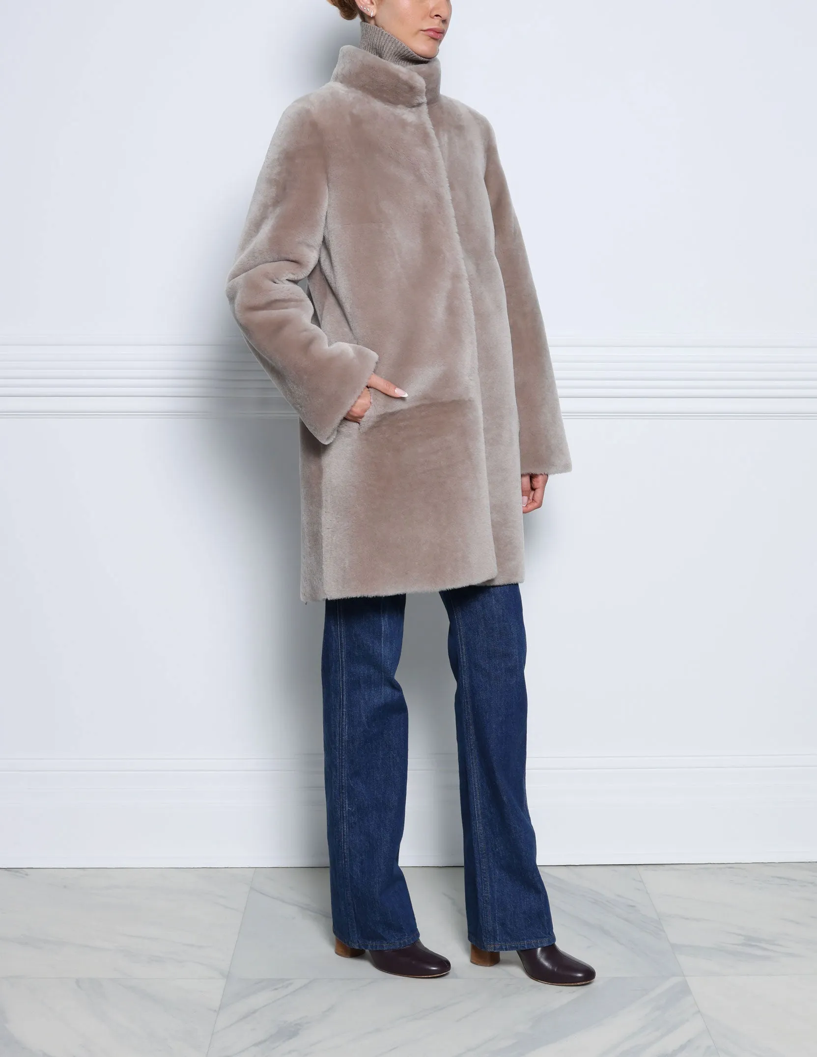 The Jenna Shearling Coat in Multiple Colors