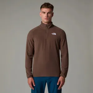 The North Face Men's 100 Glacier ¼ Zip Fleece Brown